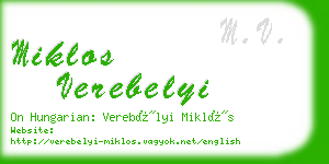 miklos verebelyi business card